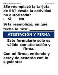 Formulario FAA-1847A-SXLP Solicitud De Reemplazo Por Robo De Beneficios Electronicos (Letra Extra Grande) - Arizona (Spanish), Page 11