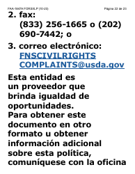Formulario FAA-1847A-SXLP Solicitud De Reemplazo Por Robo De Beneficios Electronicos (Letra Extra Grande) - Arizona (Spanish), Page 22