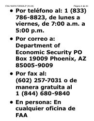 Formulario FAA-1847A-SXLP Solicitud De Reemplazo Por Robo De Beneficios Electronicos (Letra Extra Grande) - Arizona (Spanish), Page 4