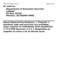 Form EAP-1002A-LP Liheap Application (Large Print) - Arizona, Page 16
