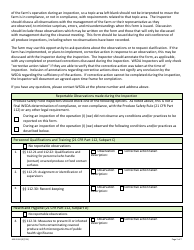 Form AGR2330 Produce Farm Inspection Observations - Washington, Page 2