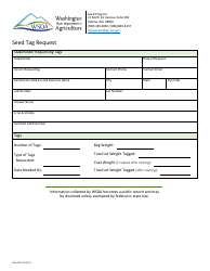 Document preview: Form AGR-4727 Seed Tag Request - Washington
