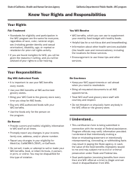 Document preview: Form CDPH4132 Know Your Rights and Responsibilities - California