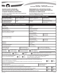 Form NWT8711 Application for Full-Time Student Financial Assistance - Income Security Programs - Northwest Territories, Canada (English/French)