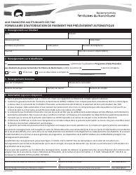 Form NWT9005 Pre-authorized Payment Form - Northwest Territories, Canada (English/French), Page 2