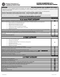 Form DLI-ERD-WCR003 Application for Independent Contractor Exemption Certificate - Montana, Page 3