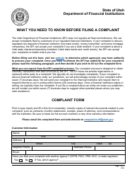 Complaint Form - Utah