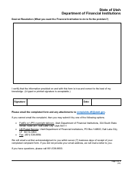 Complaint Form - Utah, Page 3