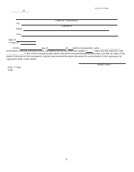 Form I (DOS-17) Franchise Broker Registration Form - New York, Page 5