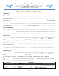 Occupancy/Use Permit Application - Village of Westhampton Beach, New York, Page 4