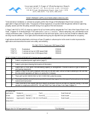 Tent Permit Application and Checklist - Village of Westhampton Beach, New York
