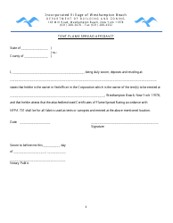 Tent Permit Application and Checklist - Village of Westhampton Beach, New York, Page 3