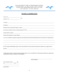 Pre-existing Certificate of Occupancy Application - Village of Westhampton Beach, New York, Page 4