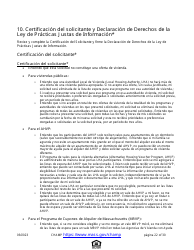 Solicitud De Vivienda Comun Para Programas De Massachusetts - Massachusetts (Spanish), Page 22