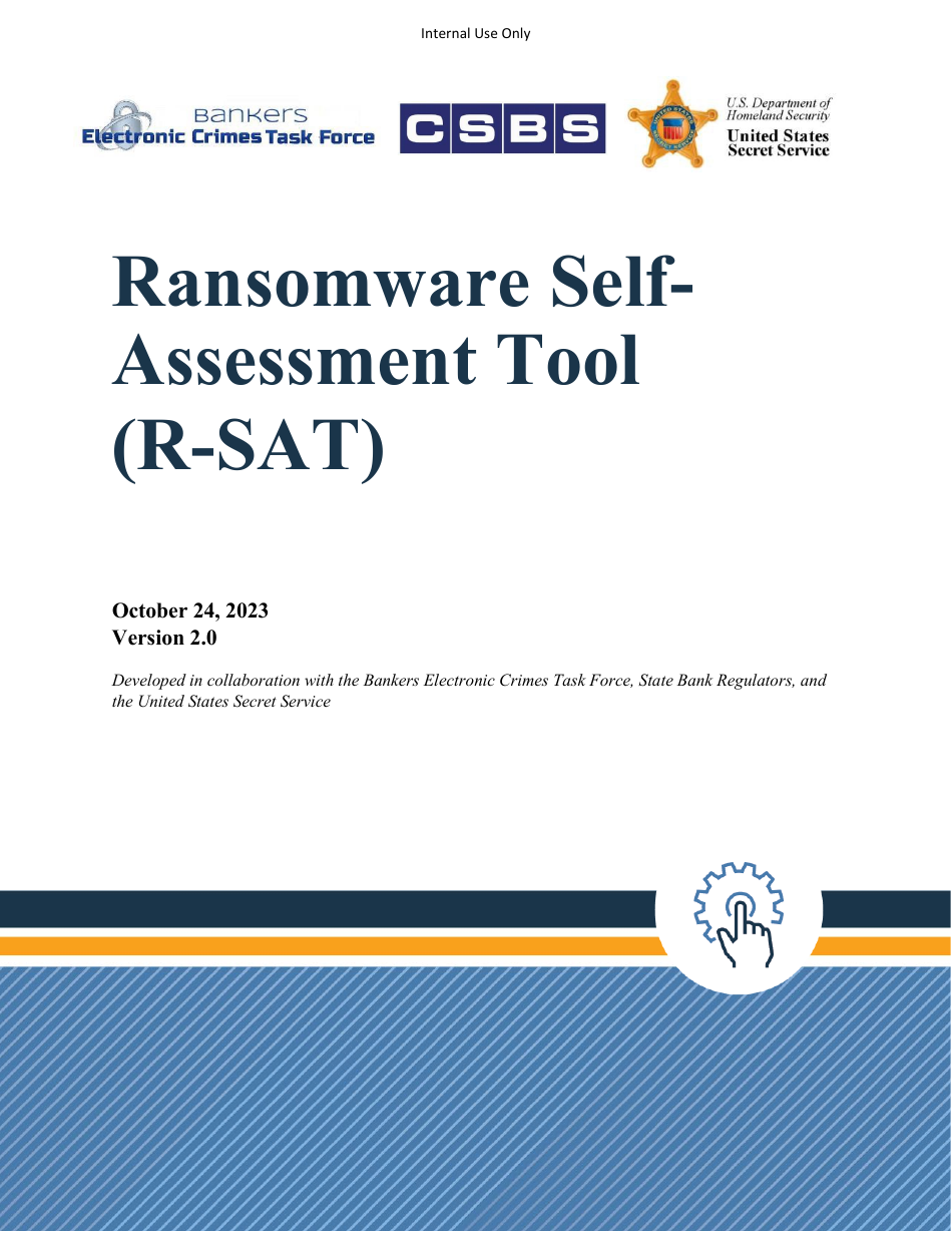 Ransomware Selfassessment Tool (RSat) Fill Out, Sign Online and Download PDF Templateroller