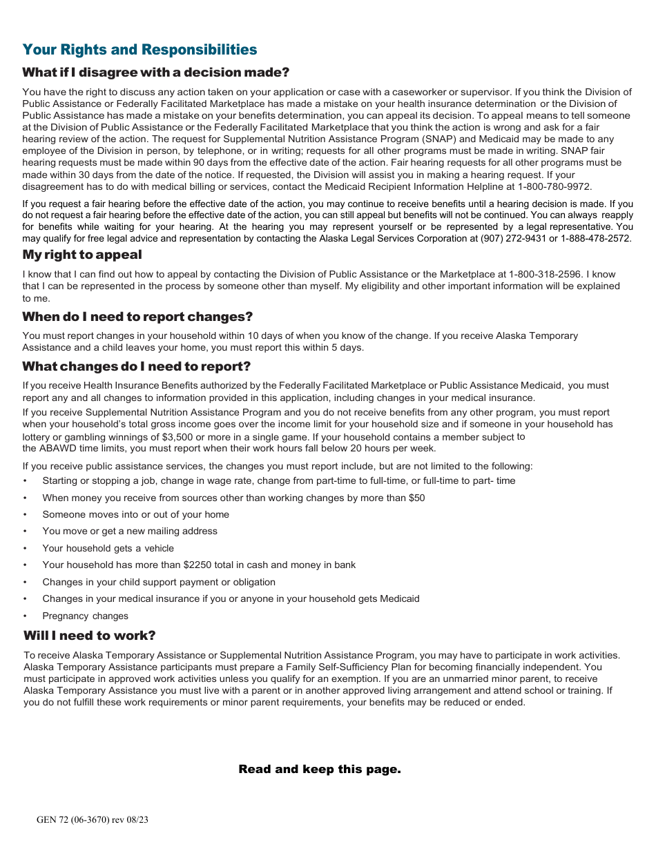 Form GEN72 Eligibility Review Form - Alaska, Page 9
