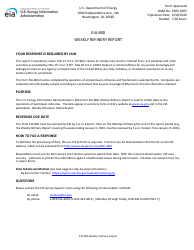 Document preview: Instructions for Form EIA-800 Weekly Refinery Report