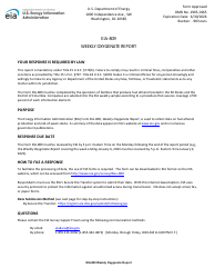 Document preview: Instructions for Form EIA-809 Weekly Oxygenate Report