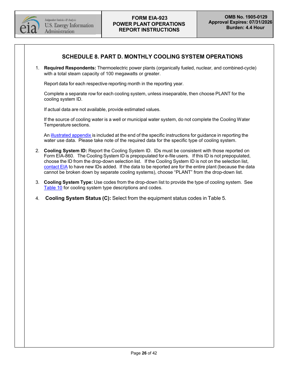 Instructions for Form EIA-923 Power Plant Operations Report, Page 26