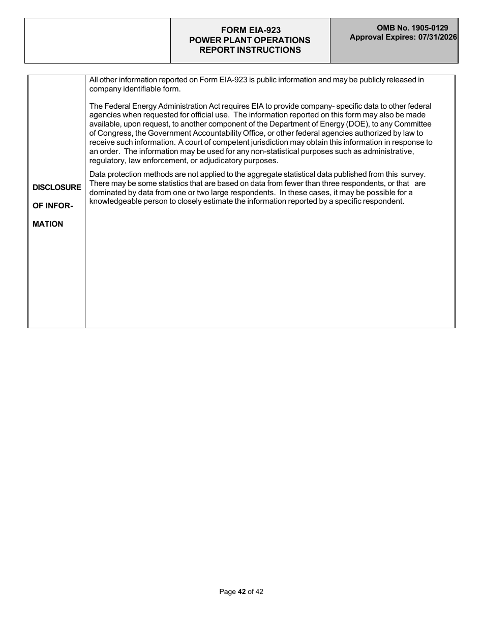 Instructions for Form EIA-923 Power Plant Operations Report, Page 42