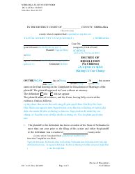 Document preview: Form DC6:4.6 Decree of Dissolution (No Children) - Nebraska (English/Vietnamese)