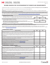 Form IMM5748 Income Sources for the Sponsorship of Parents and Grandparents - Canada