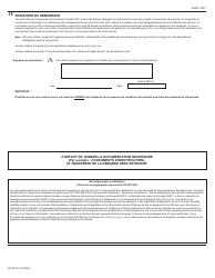 Forme CIT0534 Demande De Reintegration Dans La Citoyennete - Forces Armees Canadiennes - En Vertu Du Paragraphe 11(1) - Canada (French), Page 7