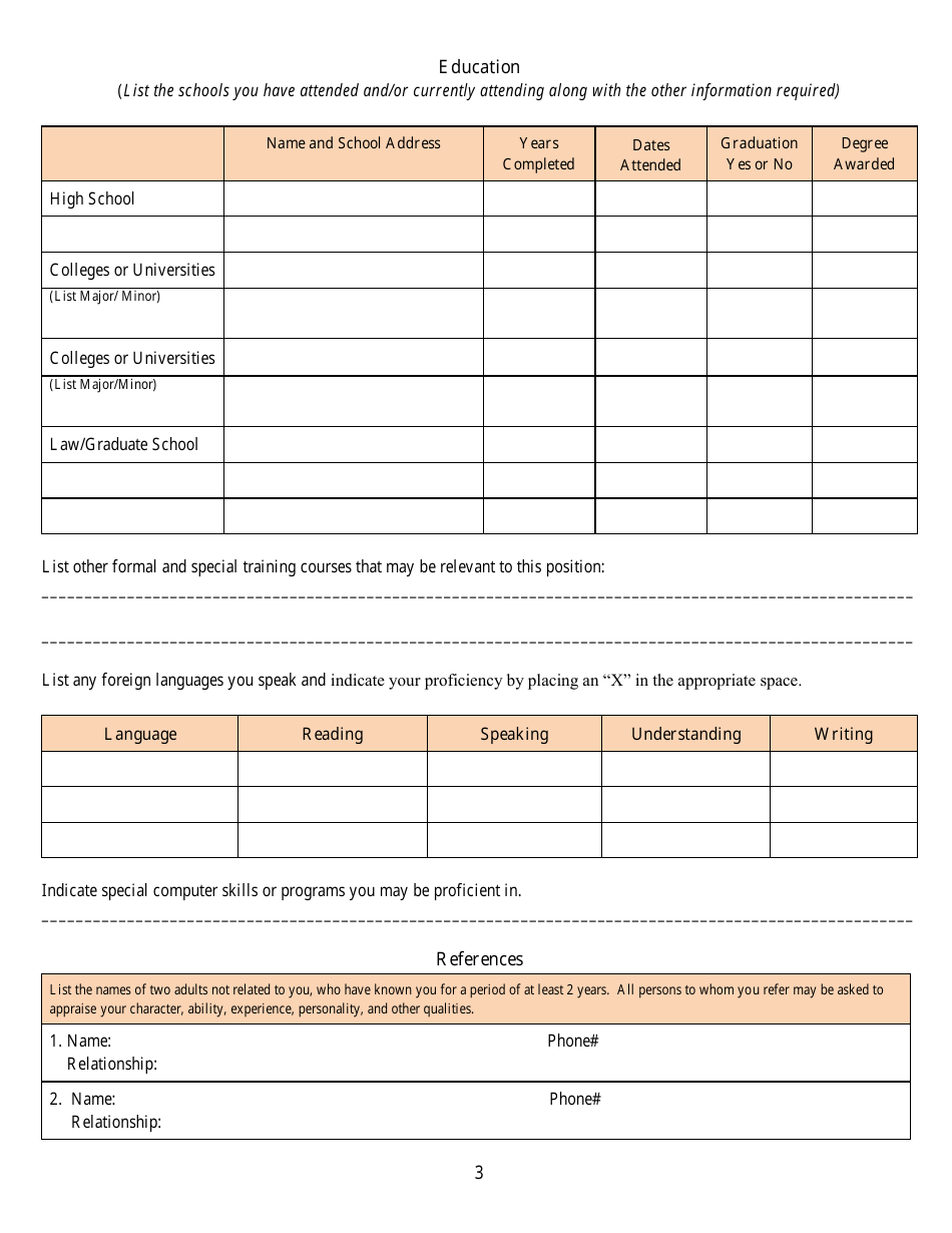 Volunteer Intern / Extern Application - Cook County, Illinois, Page 3