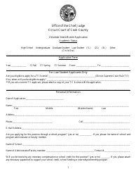 Document preview: Volunteer Intern/Extern Application - Cook County, Illinois