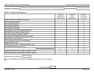 Form AUD9500 Audited Enrollment, Attendance and Fiscal Report for Child Care and Development Programs - California, Page 3