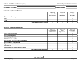 Form AUD9500 Audited Enrollment, Attendance and Fiscal Report for Child Care and Development Programs - California, Page 4