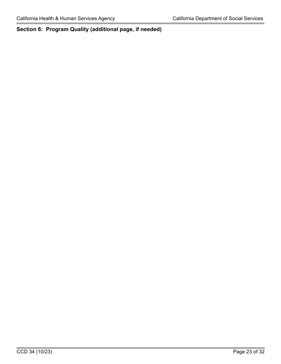 Form CCD34 General Child Care and Development Program Expansion Funds Request for Applications - California, Page 23