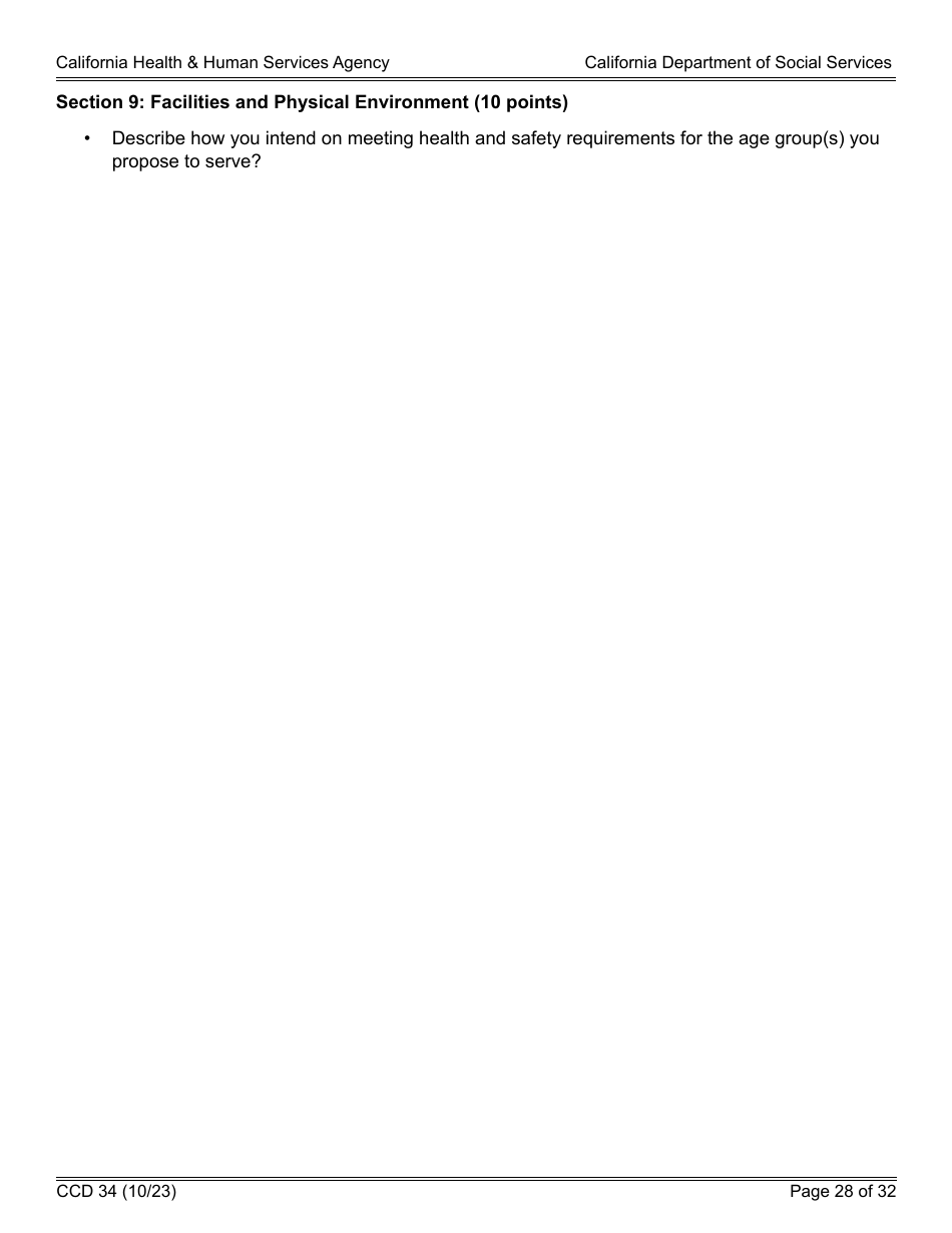 Form CCD34 General Child Care and Development Program Expansion Funds Request for Applications - California, Page 28