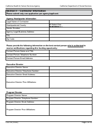 Form CCD34 General Child Care and Development Program Expansion Funds Request for Applications - California, Page 2