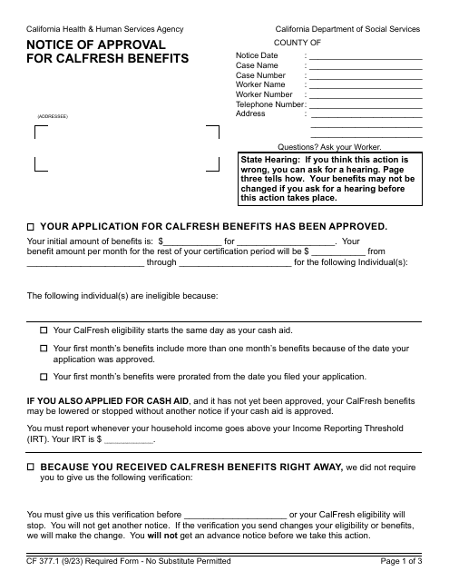 Form CF377.1  Printable Pdf
