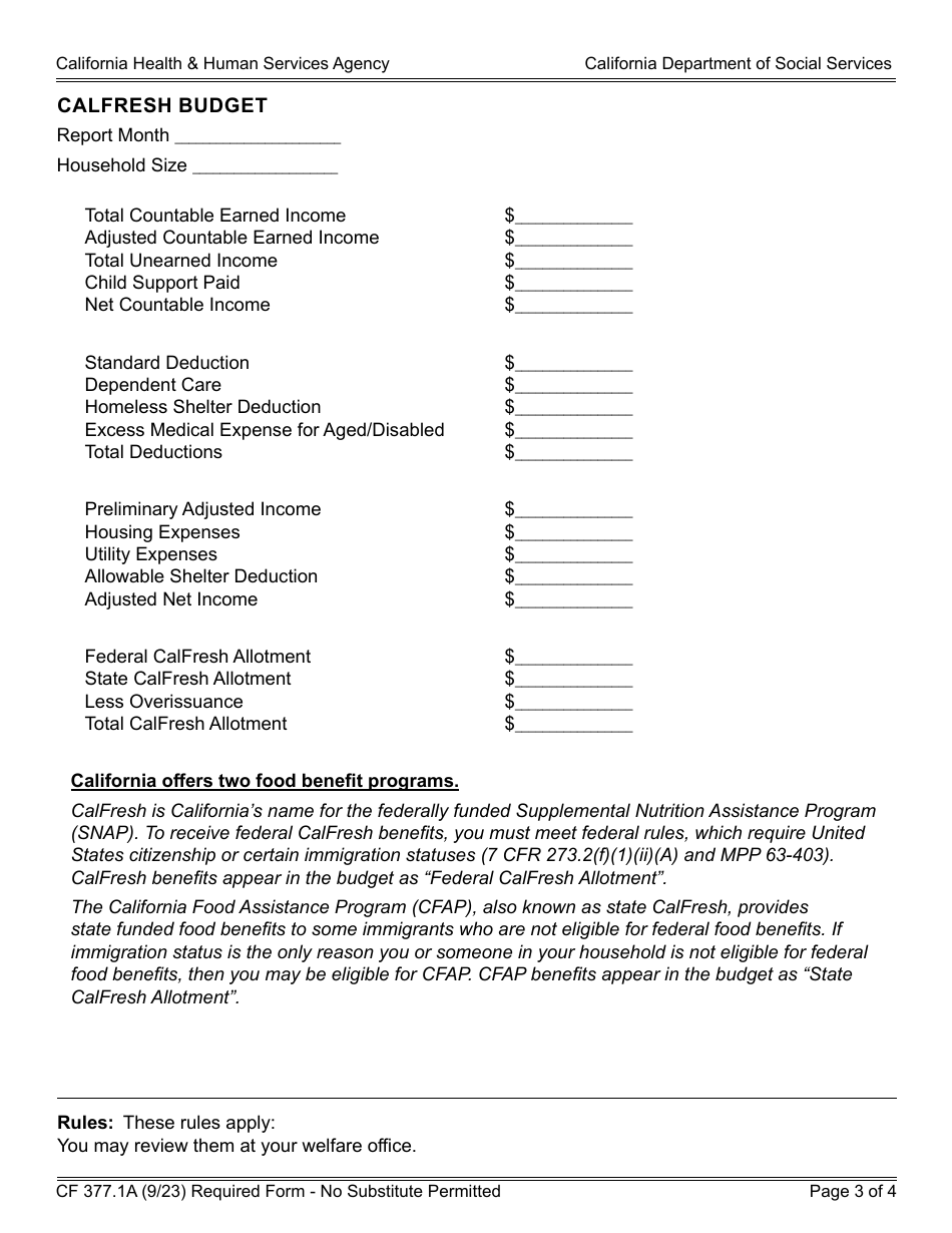 Form CF377.1A Notice of Denial or Pending Status - California, Page 3