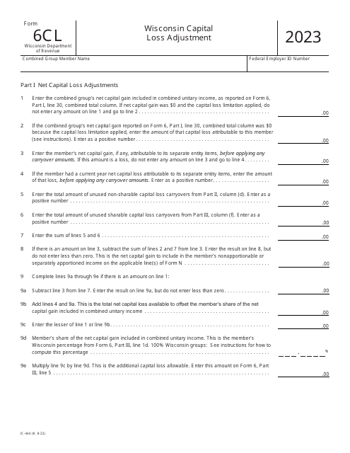 Form 6CL (IC-444) 2023 Printable Pdf