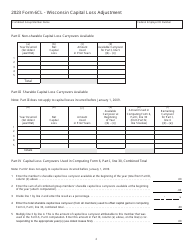 Form 6CL (IC-444) Wisconsin Capital Loss Adjustment - Wisconsin, Page 2