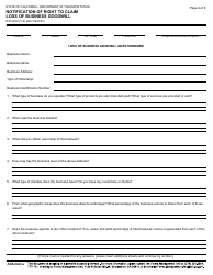 Form DOT RW07-30 Notification of Right to Claim Loss of Business Goodwill - California, Page 4