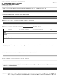 Form DOT RW07-30 Notification of Right to Claim Loss of Business Goodwill - California, Page 5