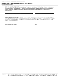 Form DOT RW10-40 Decent, Safe, and Sanitary Inspection Report - California, Page 2