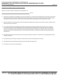 Form DOT RW13-20 Agreement for the Positive Location of Underground Utilities - California, Page 3