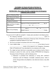 Petition for Emergency Temporary Protective Order - Oklahoma, Page 4