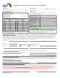Document preview: DMS Form CM03 Owner's Certificate of Partial Payment - Florida