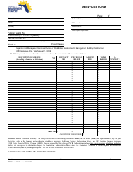 Document preview: DMS Form AE02 AE Invoice Form - Florida