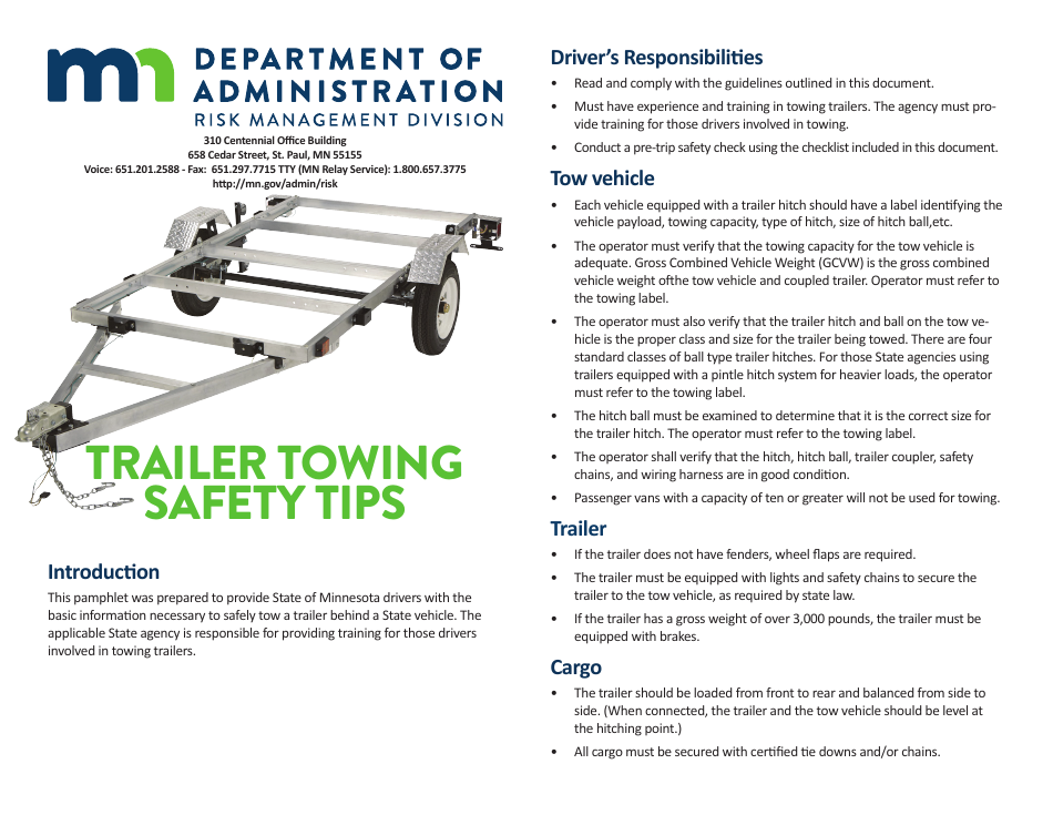 Minnesota Trailer Towing Safety Tips Fill Out, Sign Online and