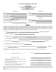 Document preview: Form WCB-170 Petition for Restoration - Maine