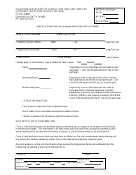 Document preview: Application for Oklahoma Seed Dealers License - Oklahoma