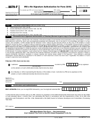 Document preview: IRS Form 8879-F IRS E-File Signature Authorization for Form 1041, 2023