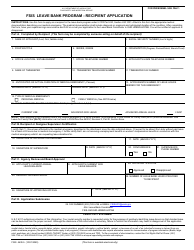 Document preview: FSIS Form 4630-5 Recipient Application - FSIS Leave Bank Program